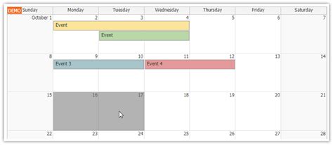 Asp.net Core Event Calendar