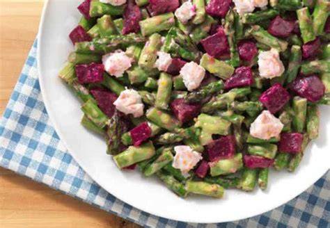 Jo and Sue Asparagus and Beet Salad with Feta and Pumpkin Seeds