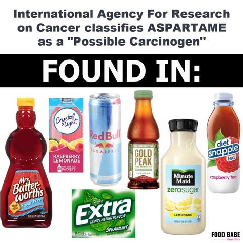 aspartame found in food