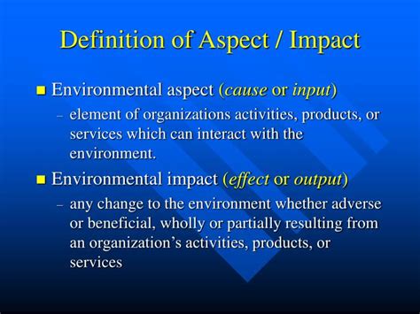 aspect impact meaning in marathi with example