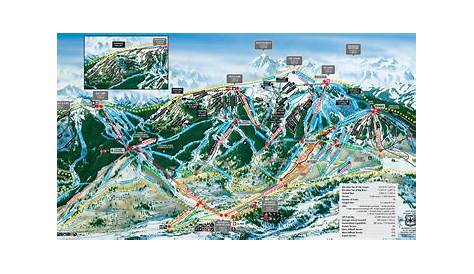 Aspen Ski Area Map Mountain Colorado Country USA