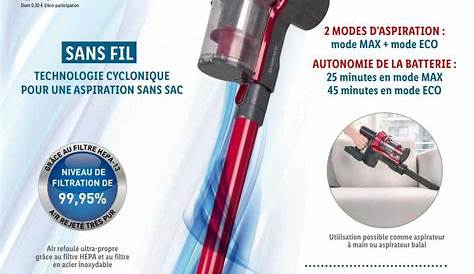 Promo aspirateur sans fil LIDL 2 en 1 à 49.99 € Mag Eco.