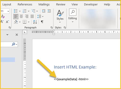 aspose insert html into word