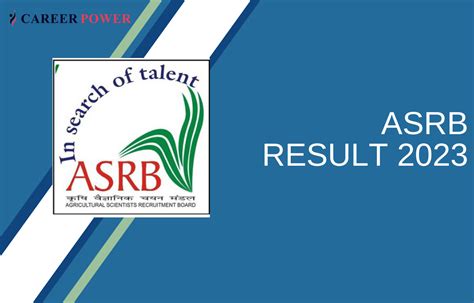 asrb net 2023 result