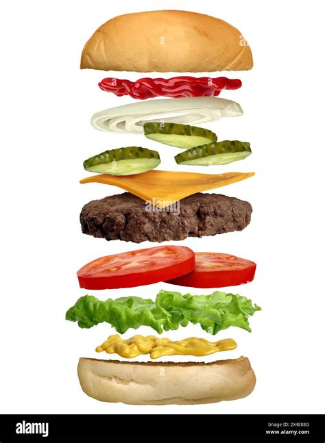 assembling a burger with toppings