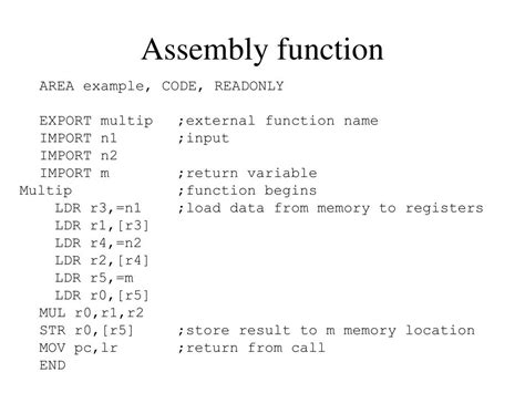 Assembly Function Example