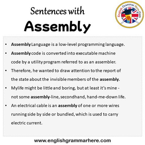 assembly in a sentence examples