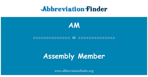 Assembly Member Abbreviation