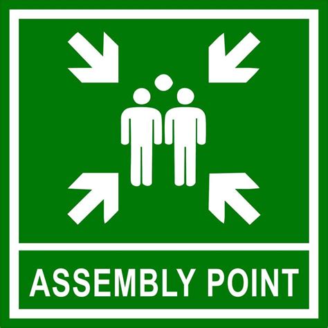 assembly point sign board