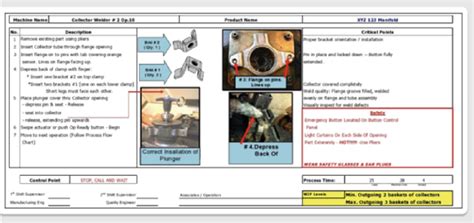 assembly work instructions sample