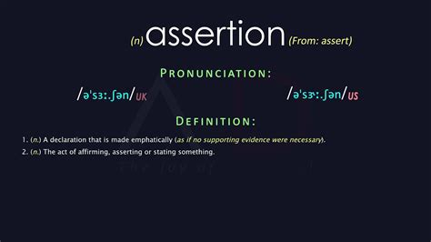 assertion definition meaning