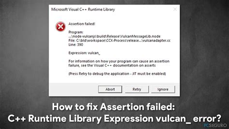 assertion failed expression vulcan