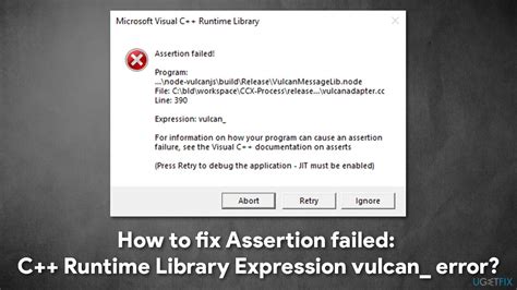 assertion failed how to fix problem