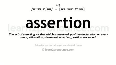 assertion meaning in sinhala