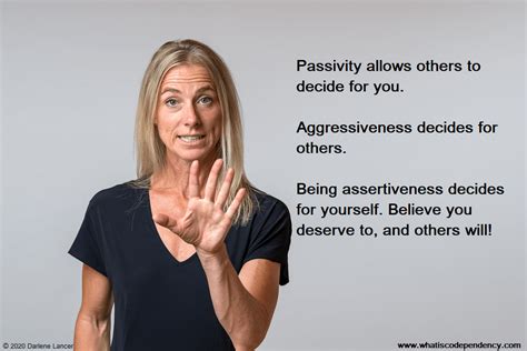 Image of a woman assertively communicating her boundaries