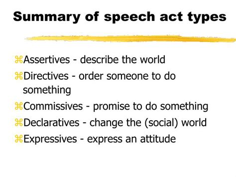 assertive speech act example situation
