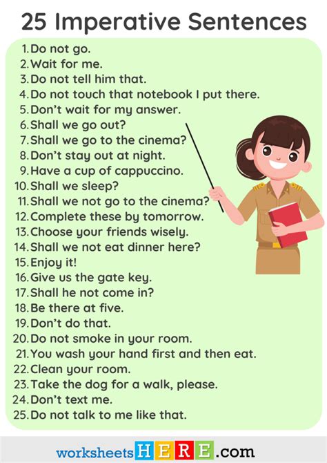 assertive to imperative sentences examples with answers pdf