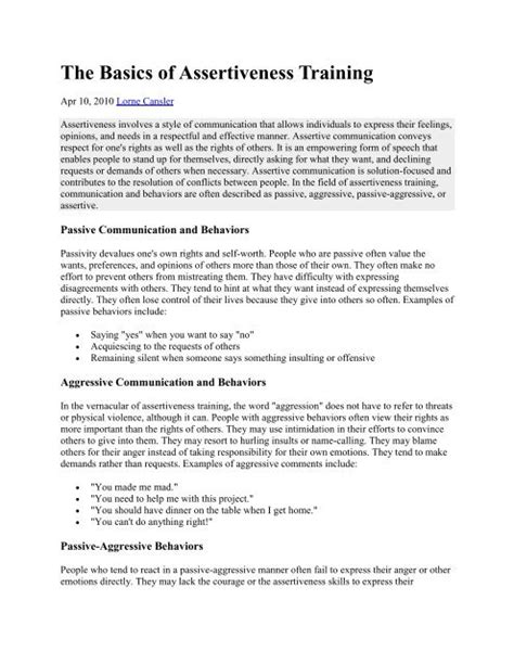 assertiveness training pdf