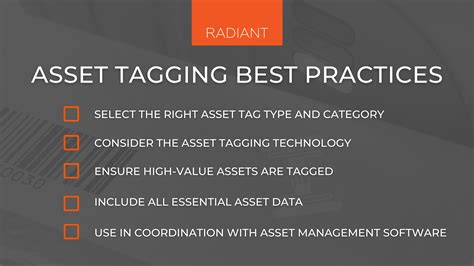 asset tagging and management