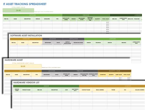 asset tracking spreadsheet free