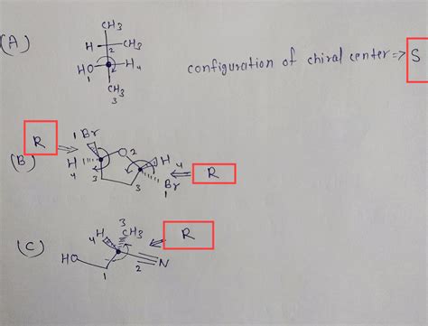 assign the configuration of the chiral center