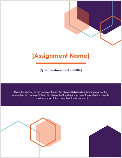 assignment front page format design and pdf file