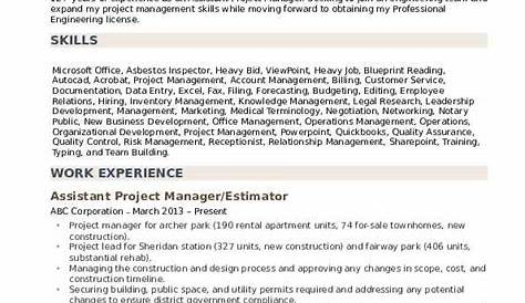 Assistant Project Manager Resume Samples | QwikResume