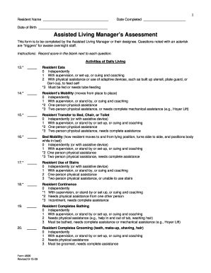 assisted living managers assessment maryland
