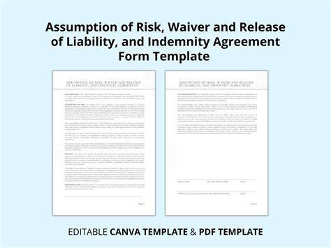 assumption of liability form template