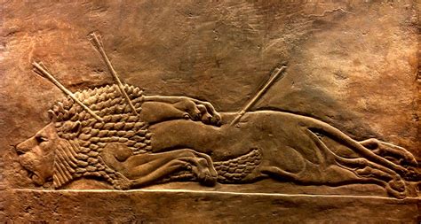 assyrian lion hunt reliefs