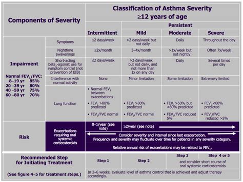 Asthma Chart Severity