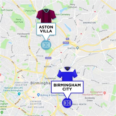 aston villa location map