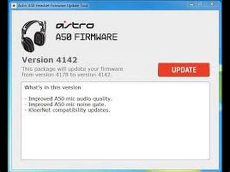 astro a50 firmware update stuck at 0%