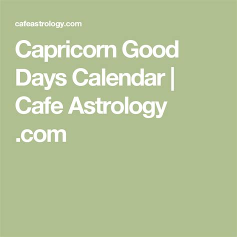 astrology cafe good days calendar
