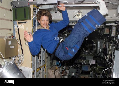 Astronauts floating in space
