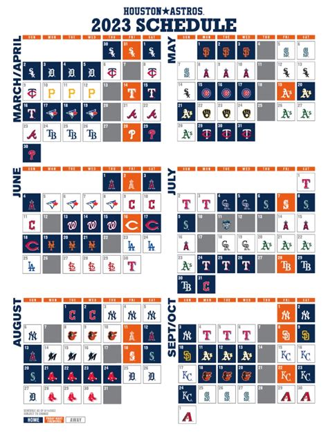 astros 2023 schedule printable with times