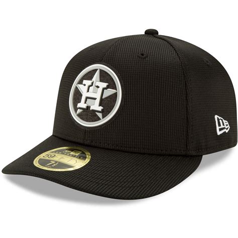 astros fitted hat black