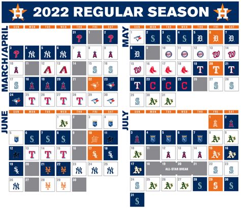 astros major league baseball schedule
