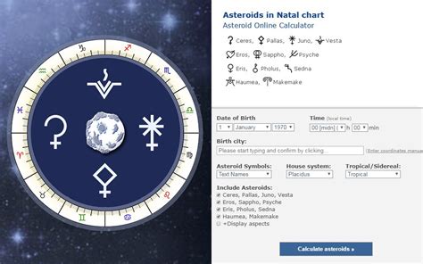 astroseek asteroid natal chart