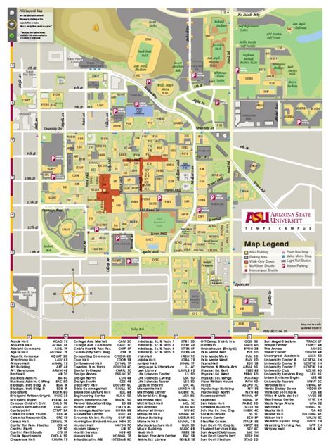Asu Map Tempe Current Arizona State University Sports