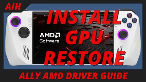 asus rog ally amd drivers