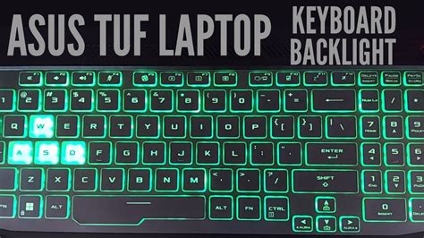 asus tuf laptop keyboard light settings