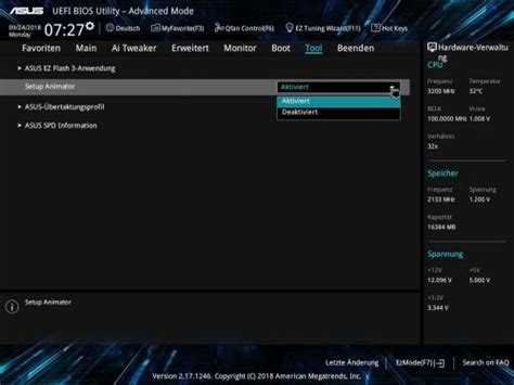Asus Z170 PRO GAMING/AURA [86/100] Setup animator disabled