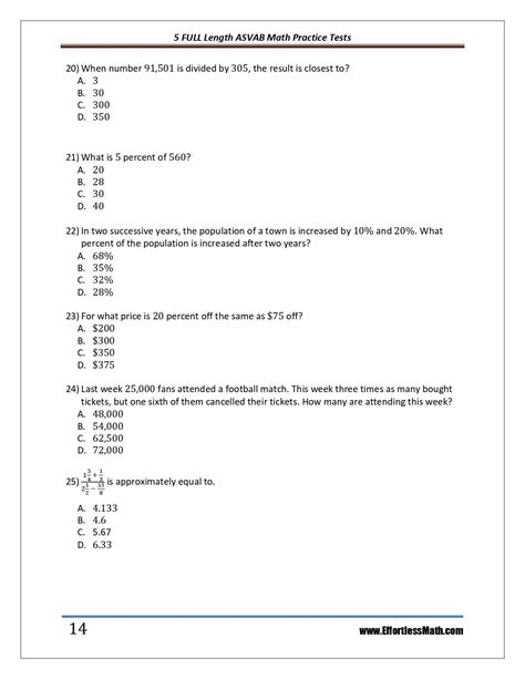 5 FullLength ASVAB Math Practice Tests The Practice You Need to Ace