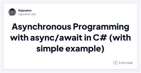 async await c# example