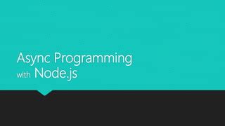 async programming in node js