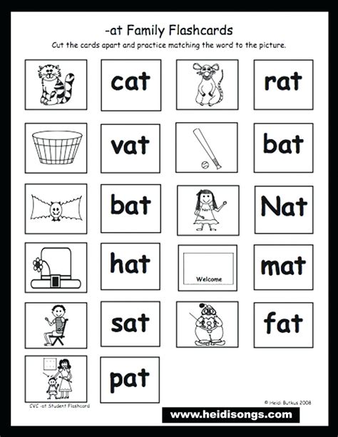 Word family phonics worksheets