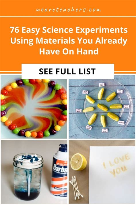 At Home Experiments Using The Scientific Method