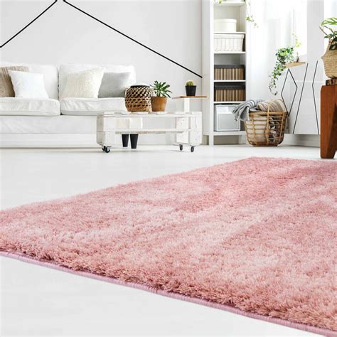 at home shag rugs pink