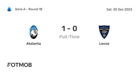 atalanta vs us lecce h2h